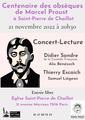 Concert-lecture en hommage à Proust - 21 novembre